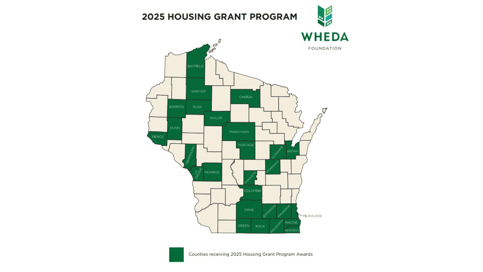 WHEDA awards grants to 10 NEW organizations