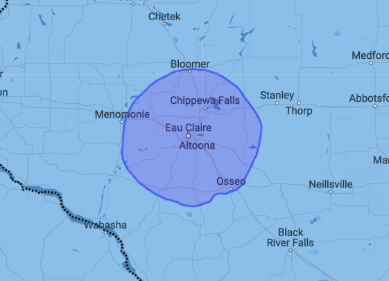 WCFW-HD2 Coverage Map